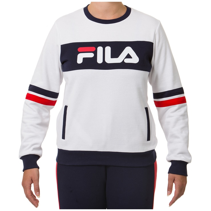 Fila Women's Tara Crew Jumper White | Costco Australia