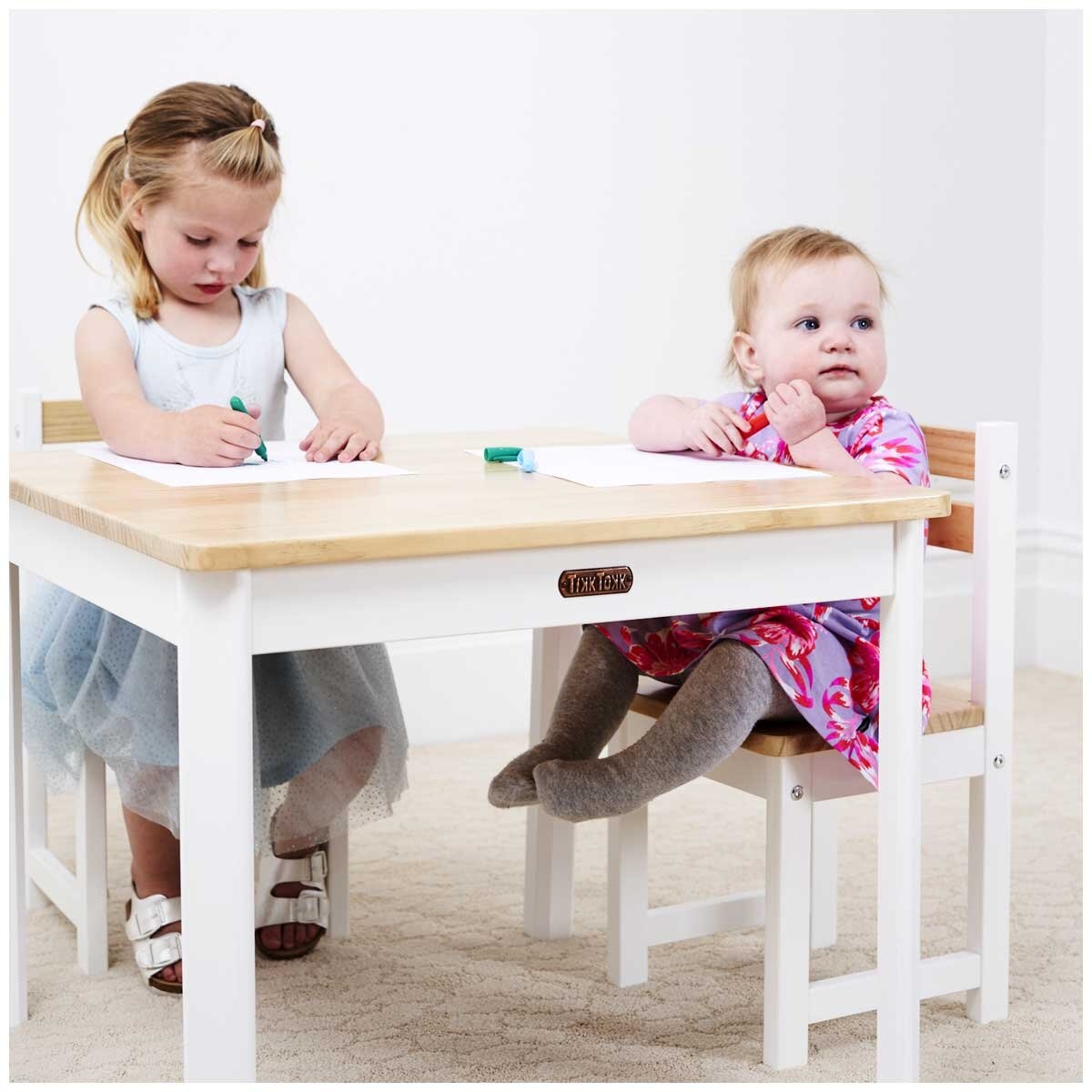 TikkTokk Little Boss Table And Chairs Set Square