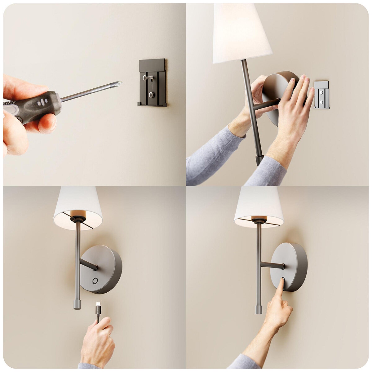 Globe LED Wall Sconce Wireless 2 Pack Globe LED Wall Sconce Wireless 2 Pack