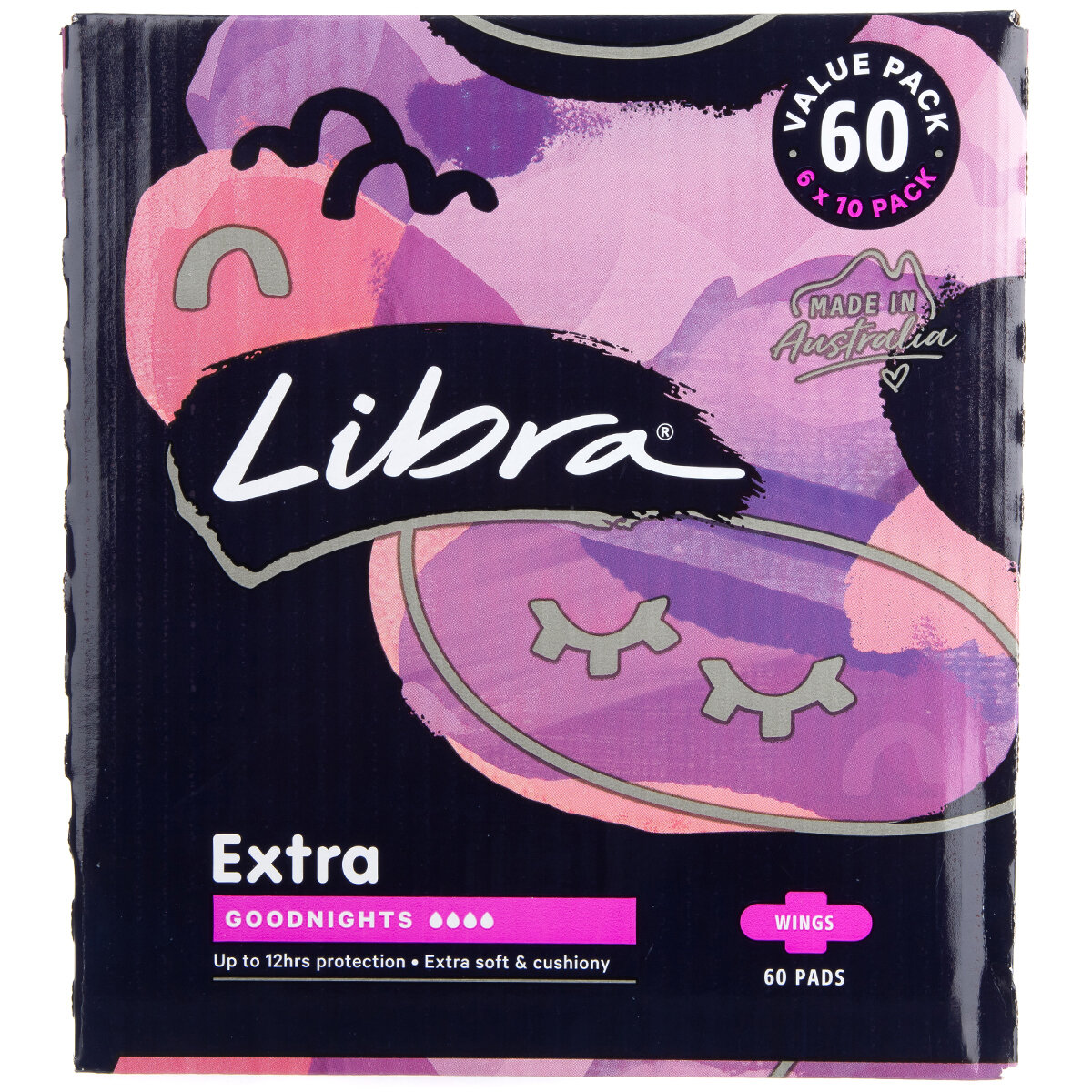 Libra Extra Long Goodnight Pads With Wings 60 Pack | Cost...