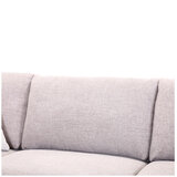 Zoy 6 Piece Fabric Modular Sectional with Ottoman Grey