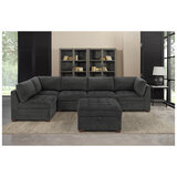 Thomasville Modular Sectional with Storage Ottoman