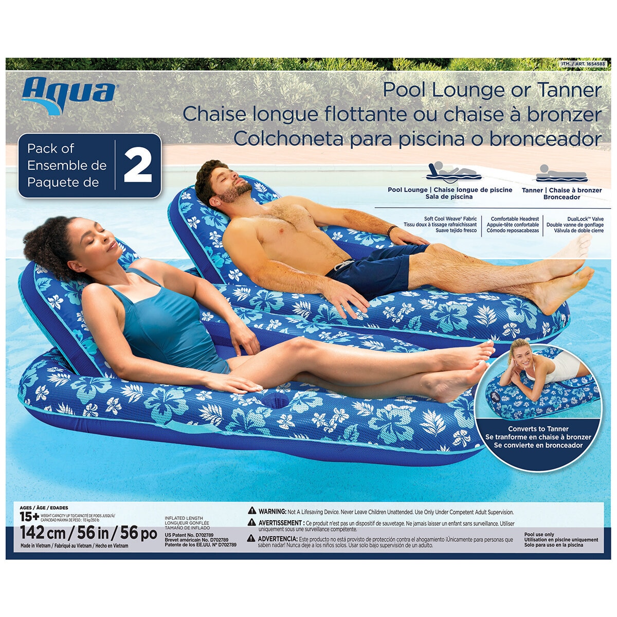 Aqua Water Pool Lounge 2 Pack