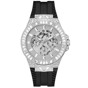 GUESS Dynasty Silver And Black Men's Watch GW0498G1