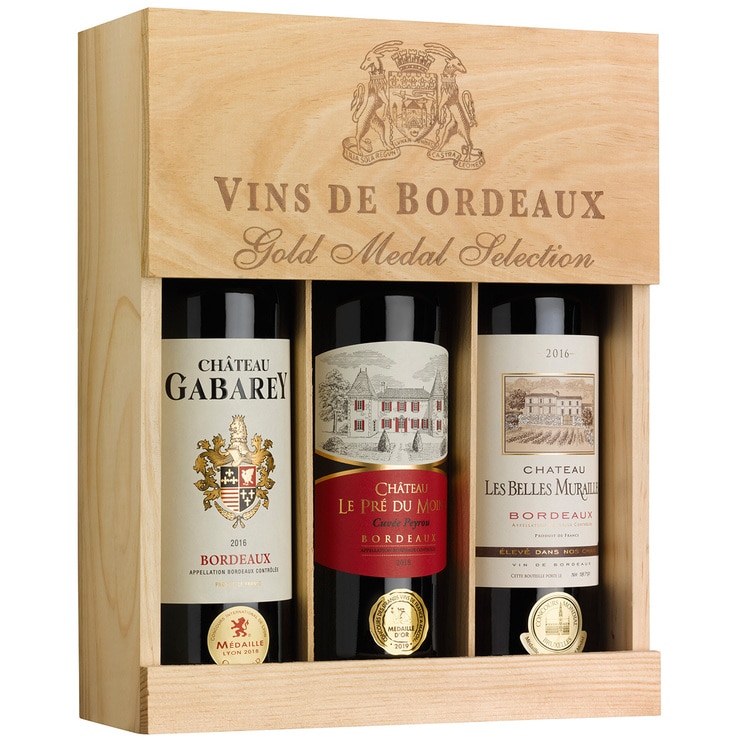 Vins de Bordeaux Gold Medal Selection Gift Box 3 x 750ml ...