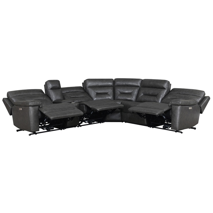  KUKA Reclining Leather Sectional 6pc Costco Australia