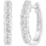 18KT White Gold 0.38ctw Round Diamond Lever Back Earrings