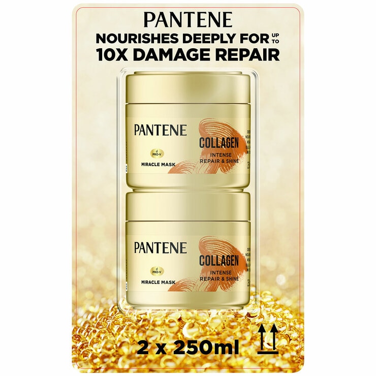Pantene Collagen Miracle Hair Mask 2 x 250ml Pantene Collagen Miracle Hair Mask 2 x 250ml