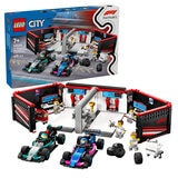 LEGO City F1 Garage & Mercedes-AMG & Alpine Cars Toy Playset 60444