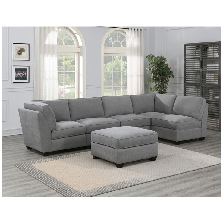 Bexley 6-piece Modular Fabric Sectional Grey | Costco Australia