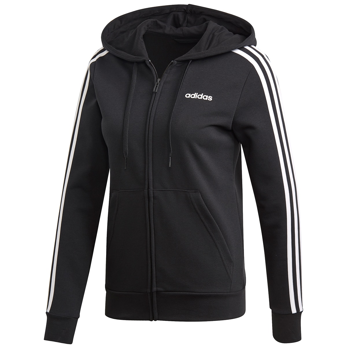 Adidas Women's 3D Full Zip Hooded Jacket Black & White