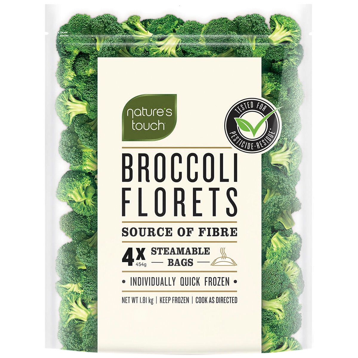 Nature's Touch Broccoli Florets 4 x 454g