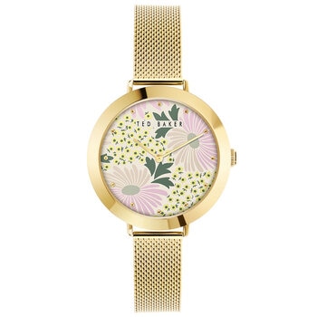 Ted Baker Ammy Floral Gold Mesh Women's Watch BKPAMS305
