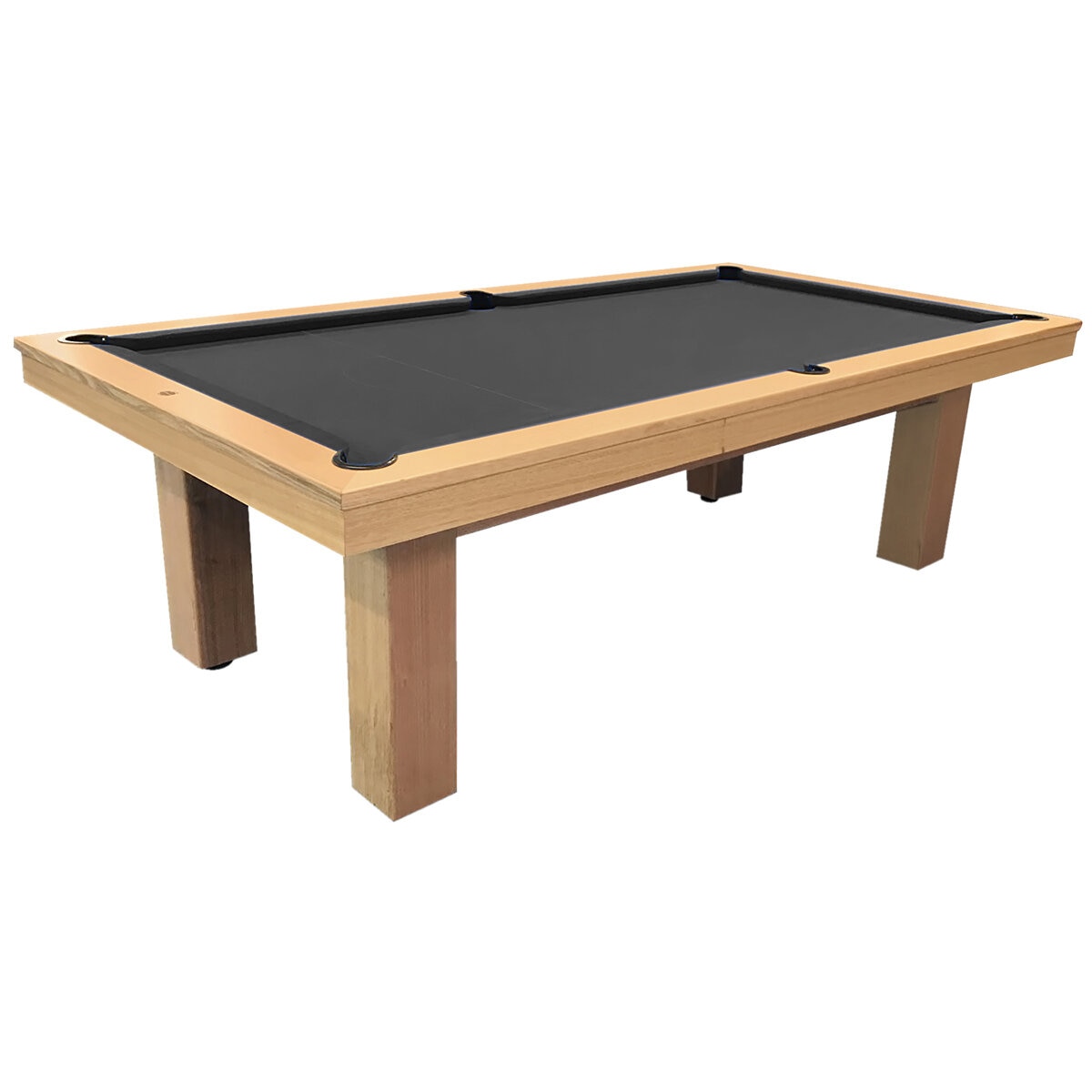 All Table Sports Regent Rise 7ft Pool Table Natural Wood Carcoal Felt