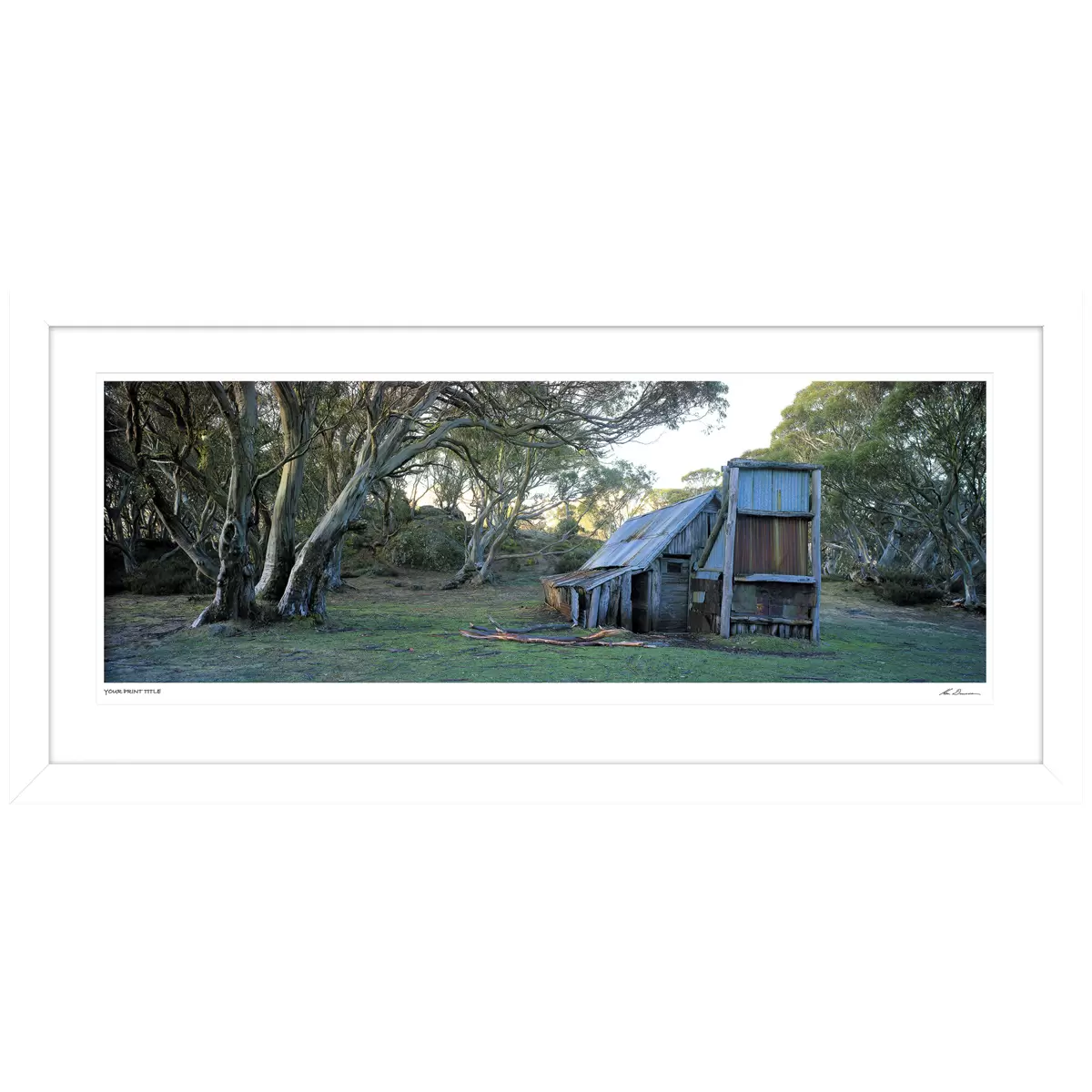 Ken Duncan 30 Wallace Hut, Alpine National Park, Falls Creek Framed Print White