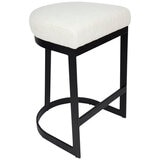 Café Lighting Brooke Black Kitchen Stool Natural