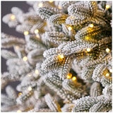 Pre-Lit 2.29m Aspen Flocked Glitter Christmas Tree