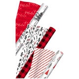 Kirkland Signature Red and Black Double-Sided Gift Wrap 6 Pack