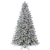 Pre-Lit 2.29m Aspen Flocked Glitter Christmas Tree