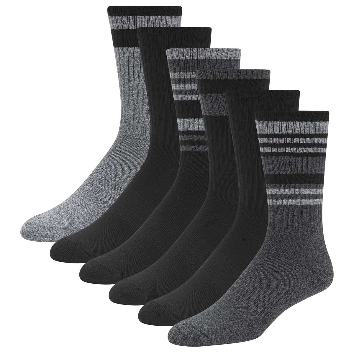 Weatherproof Men's Cool Max Socks Black And Grey