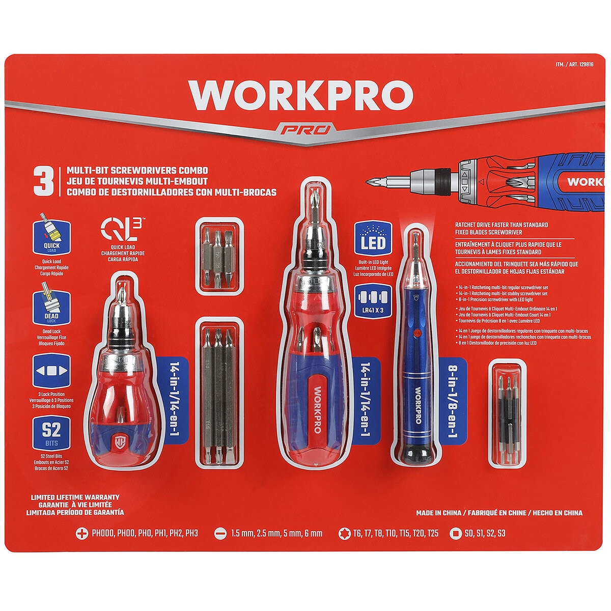 Workpro Multi-bit Screwdriver Set