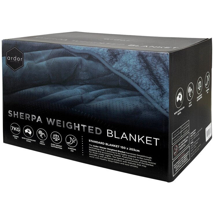 Ardor Sherpa Weighted Blanket Silver 7kg | Costco Australia