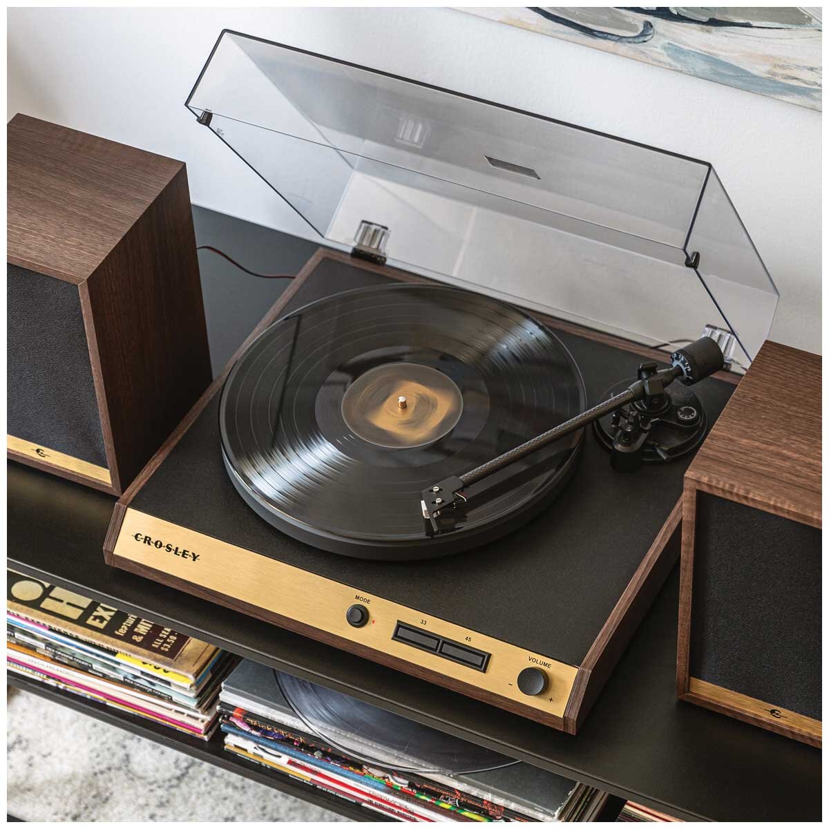 Crosley C72 Record Vinyl Shelf Turntable CR72A-WA Crosley C72 Record Vinyl Shelf Turntable CR72A-WA