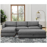 Thomasville Fabric Sofa Chaise With Storage Ottoman 3 Piece