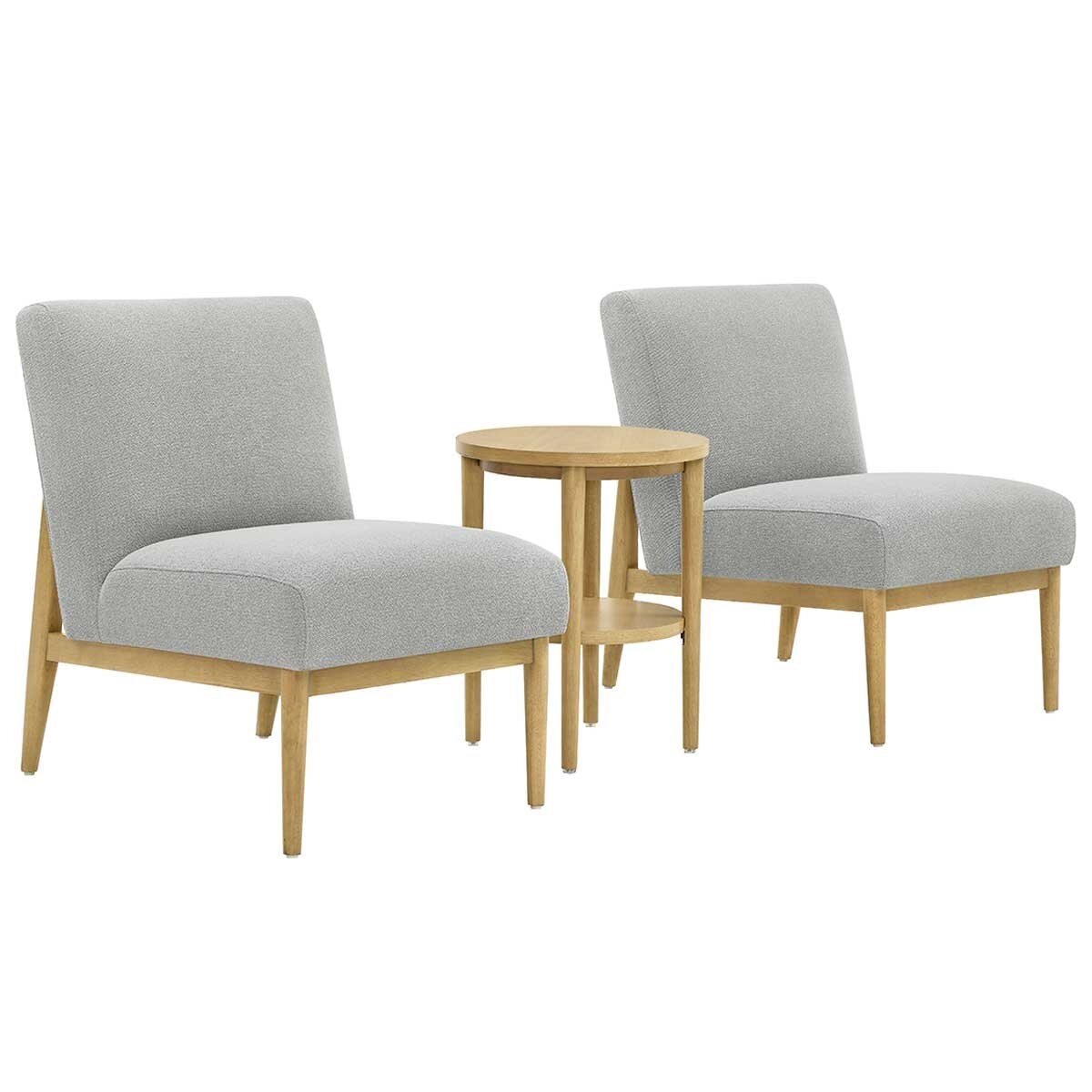 Thomasville Fabric Chair And Accent 3 Piece Table Set