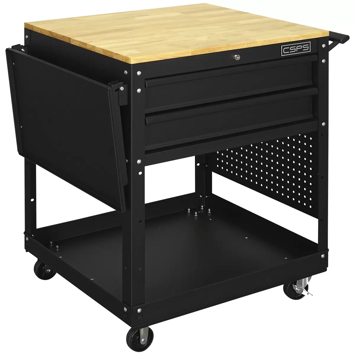 CSPS Tool Cart Rubber wood work Surface 68.6cm