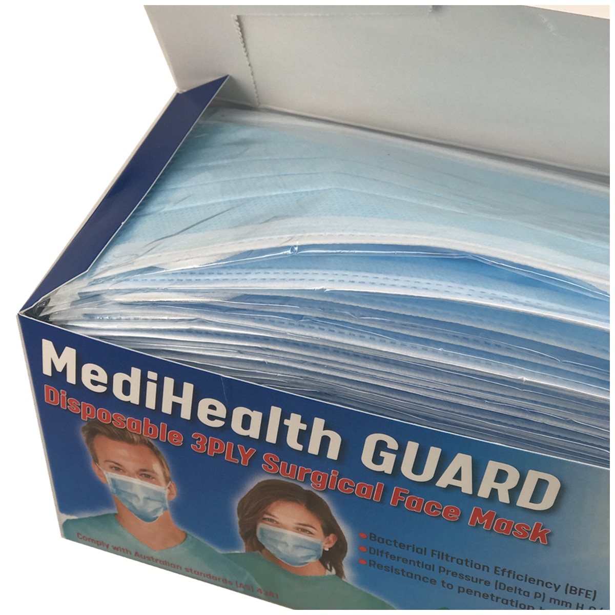 MediHealth Guard Disposable 3ply Surgical Face Mask 50pcs/Box Costco