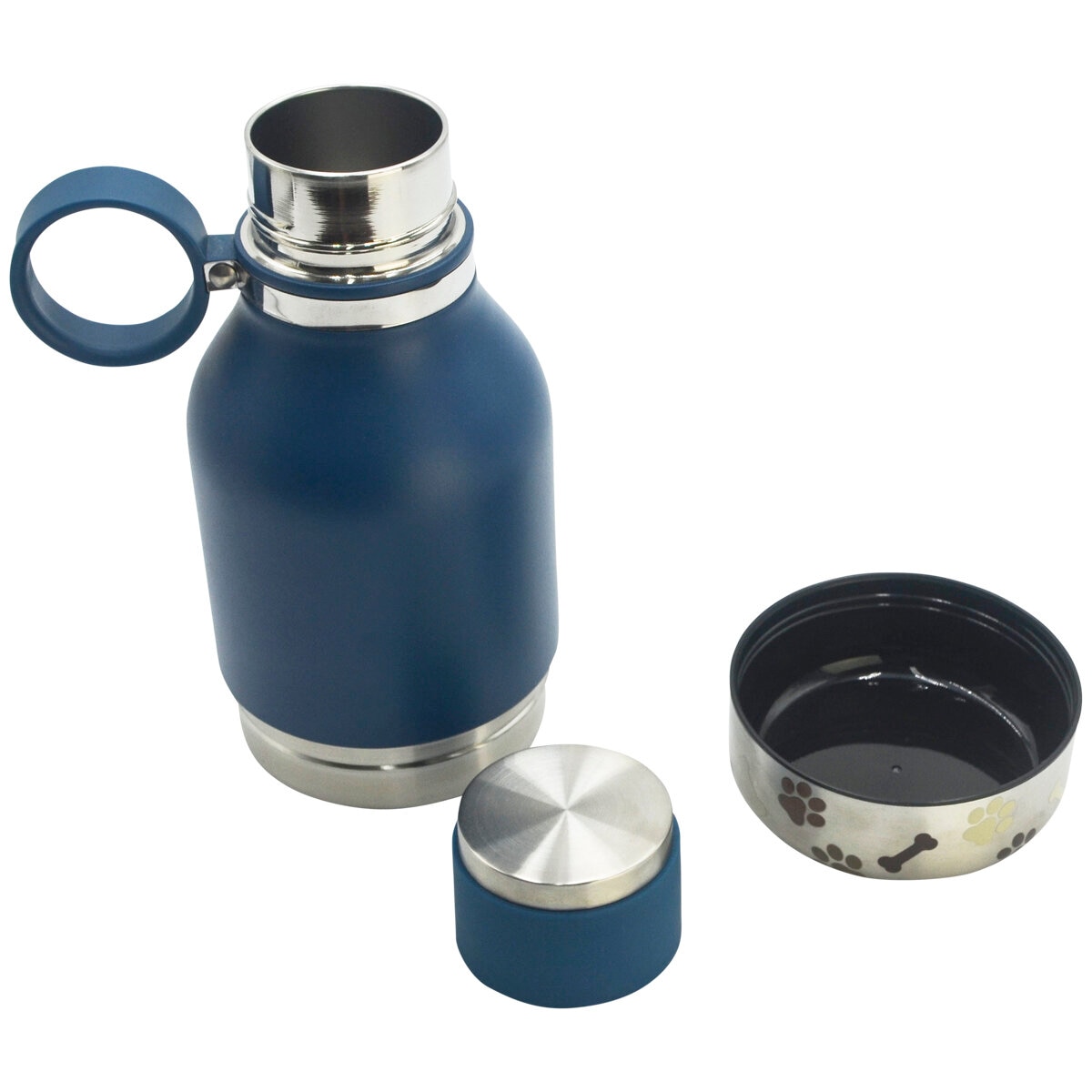 ASOBU 1 Litre Bottle With 360ml Dog Bowl Blue