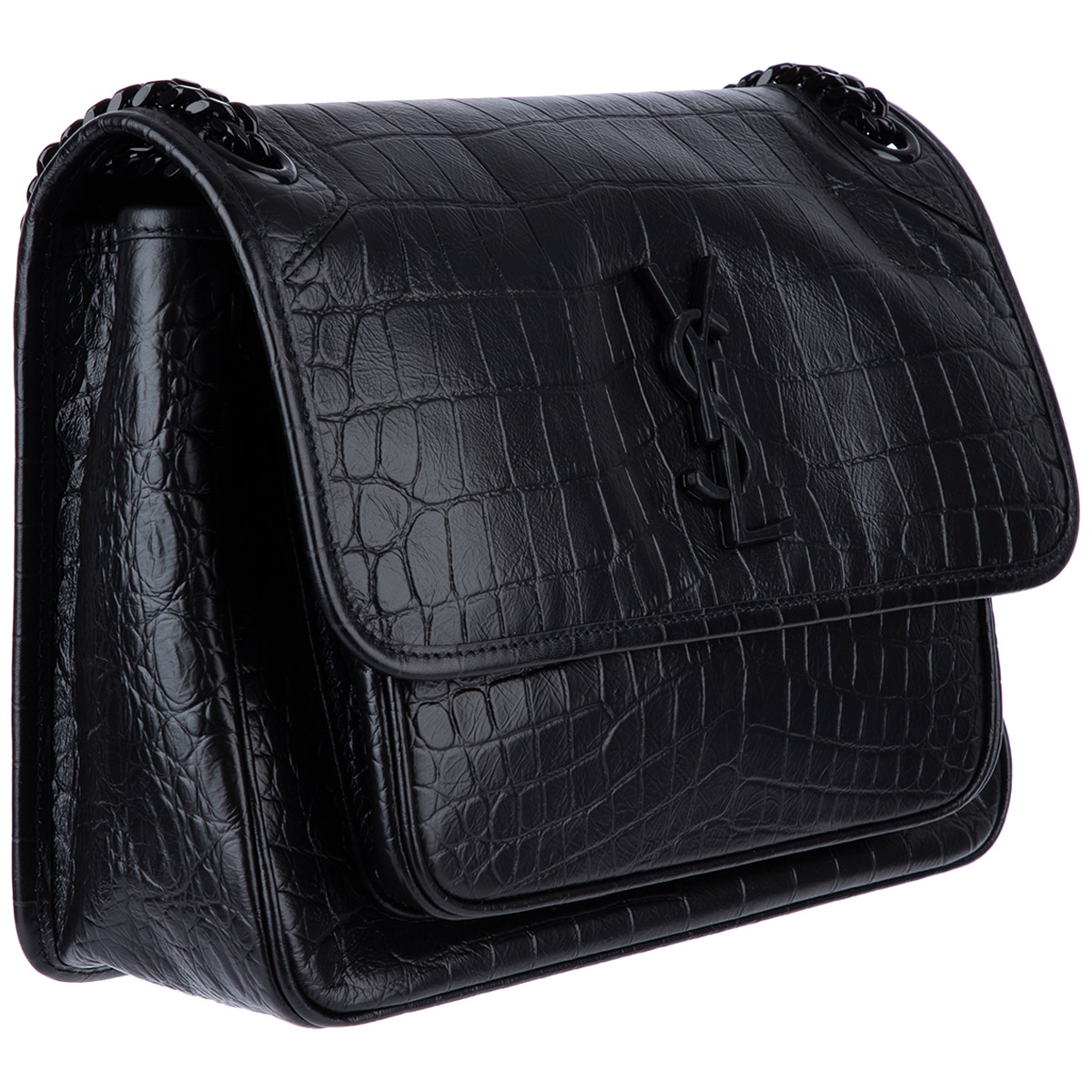 ysl niki crocodile embossed