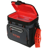 Titan 16 Can Zipperless Cooler - Grey/Orange