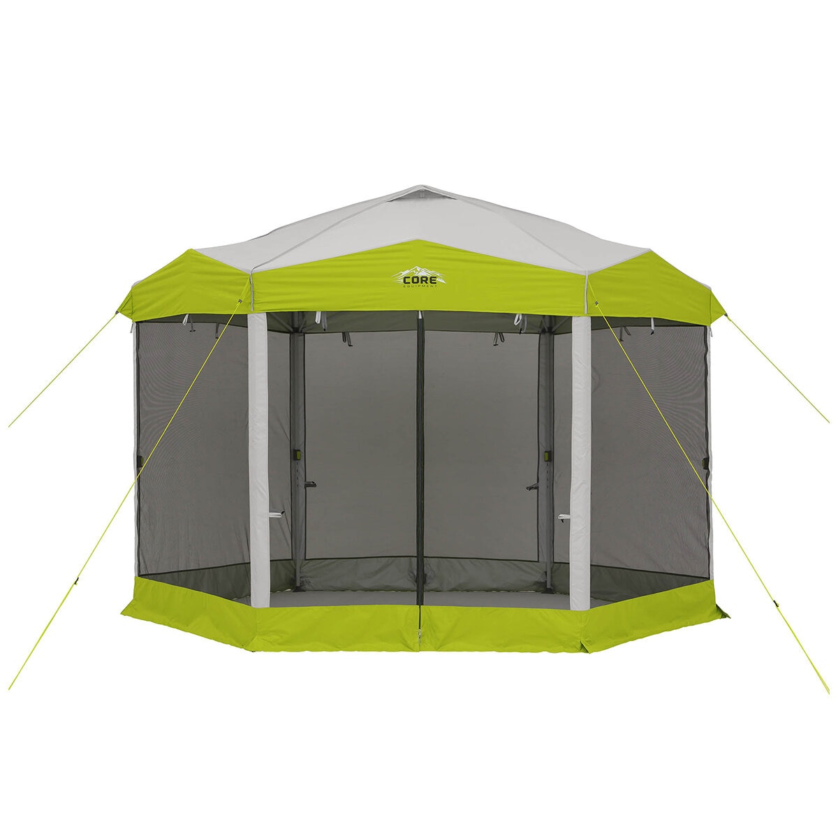 Core Hex Center Push Canopy With Mesh Curtain