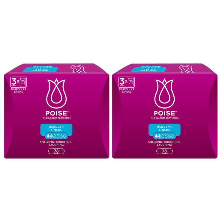 Poise Regular Liner 2 x 78 Pack Poise Regular Liner 2 x 78 Pack