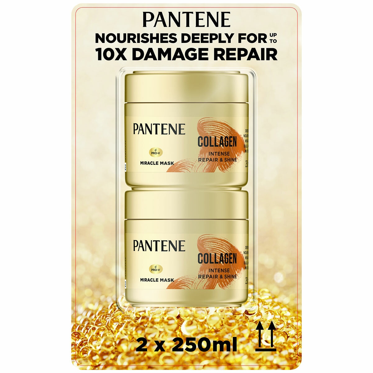 Pantene Collagen Miracle Hair Mask 2 x 250ml Pantene Collagen Miracle Hair Mask 2 x 250ml