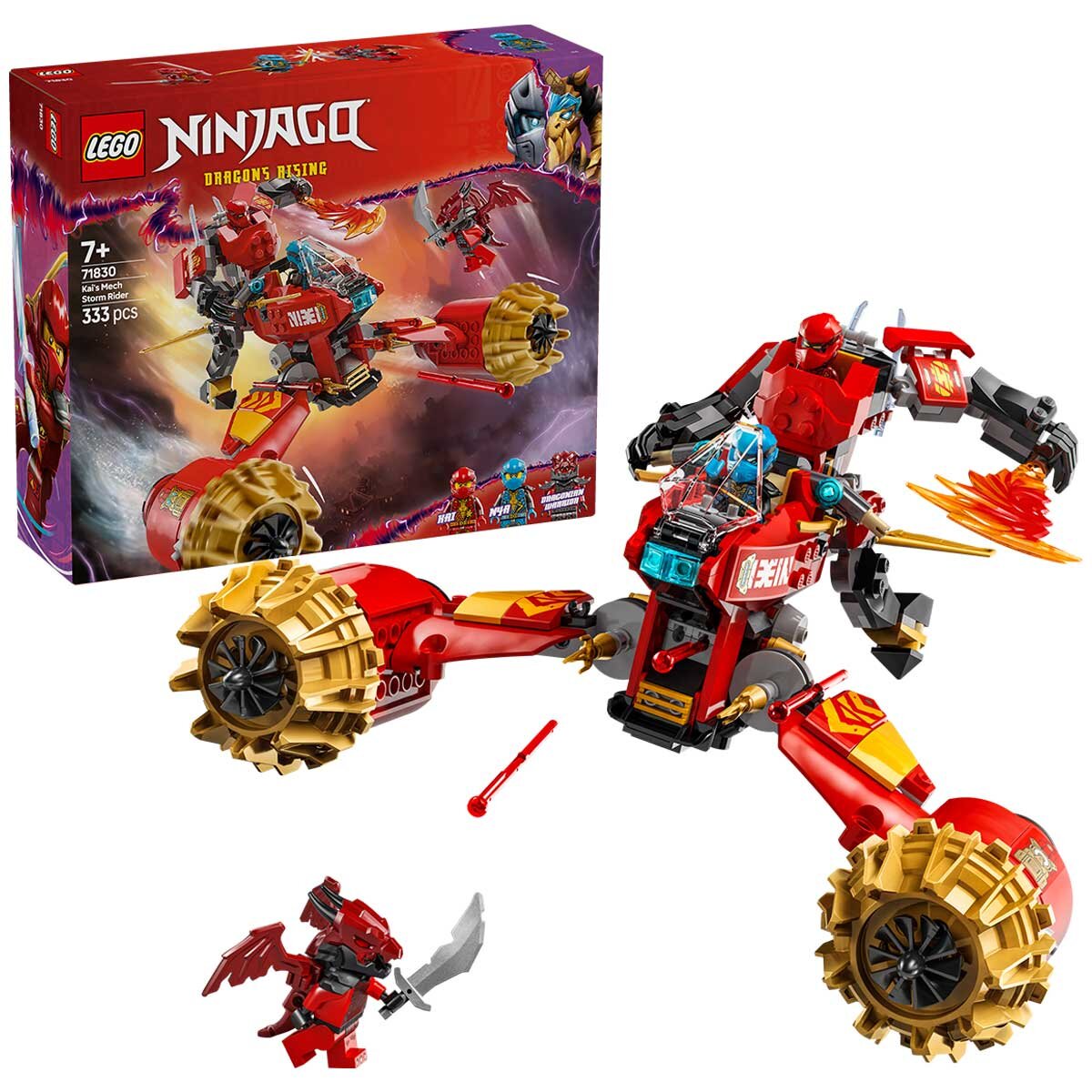 LEGO NINJAGO Kai’s Mech Storm Rider Combo Ninja Toy 71830