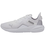 Puma Womens Flyer Runner Shoe - White Metallic Silver