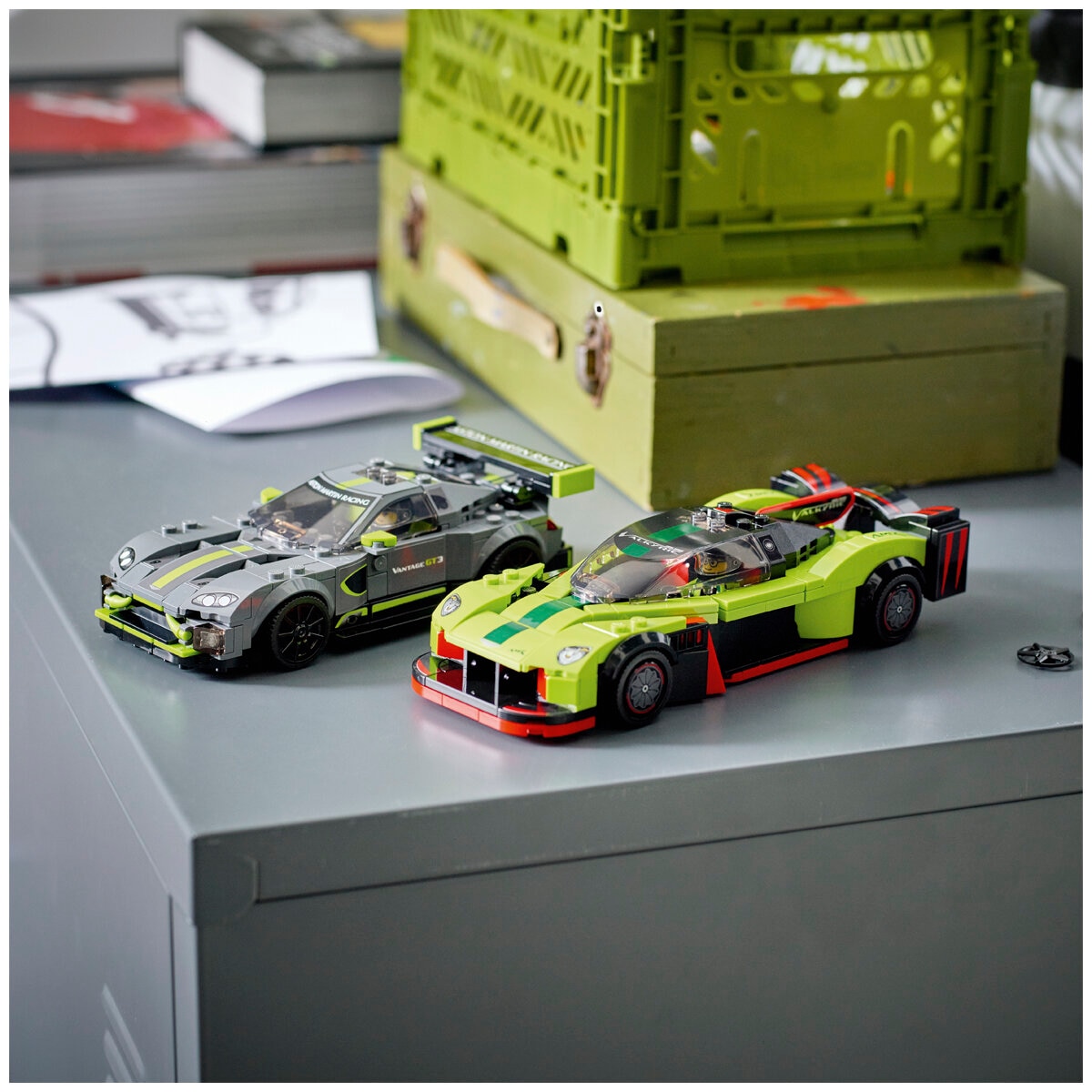 LEGO Aston Martin Valkyrie AMR Pro and Aston Martin Vantage GT3 76910