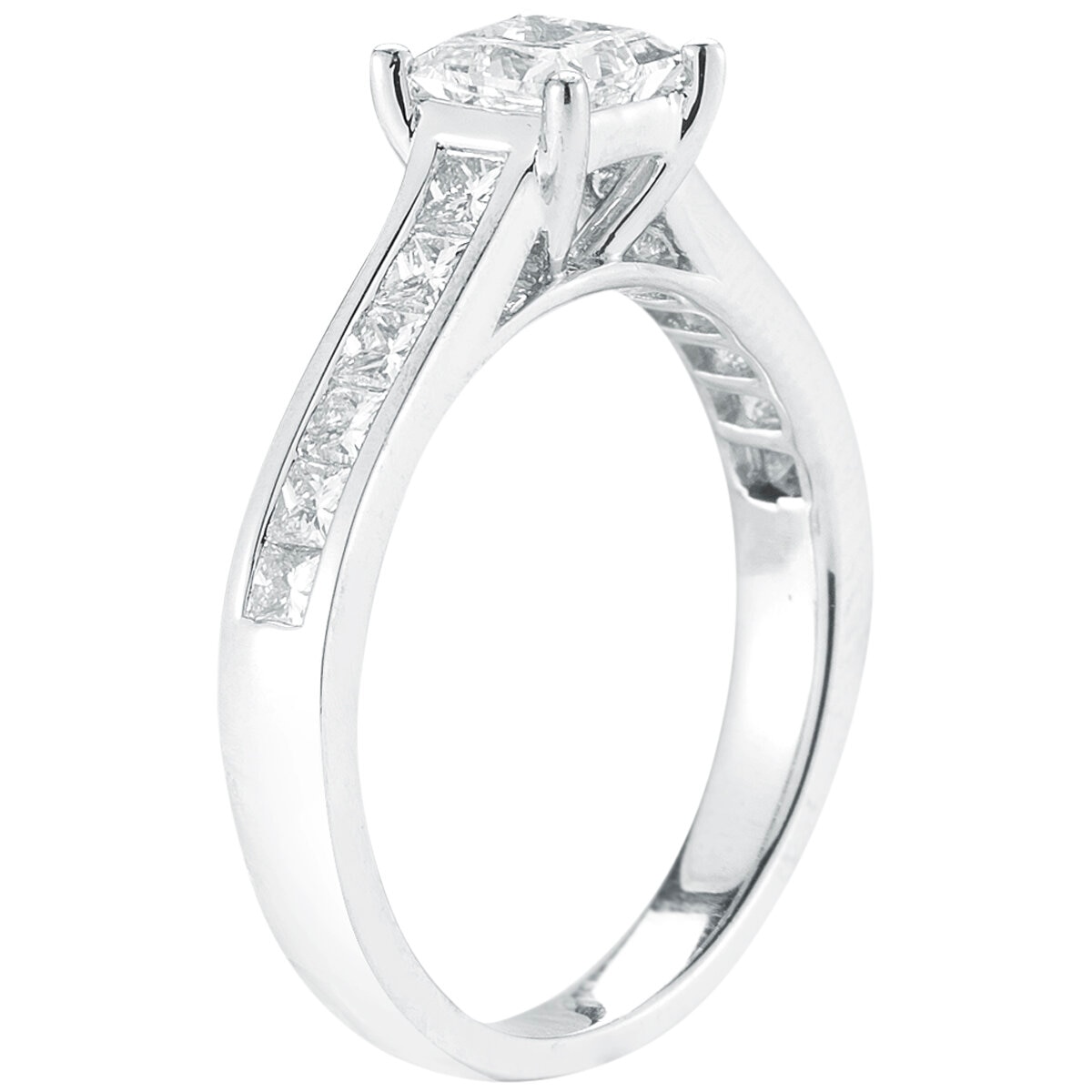 Platinum 2.05CTW Princess Cut Diamond Bridal Set