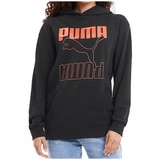 Puma Women's Elongated Hoodie - Black/Peach