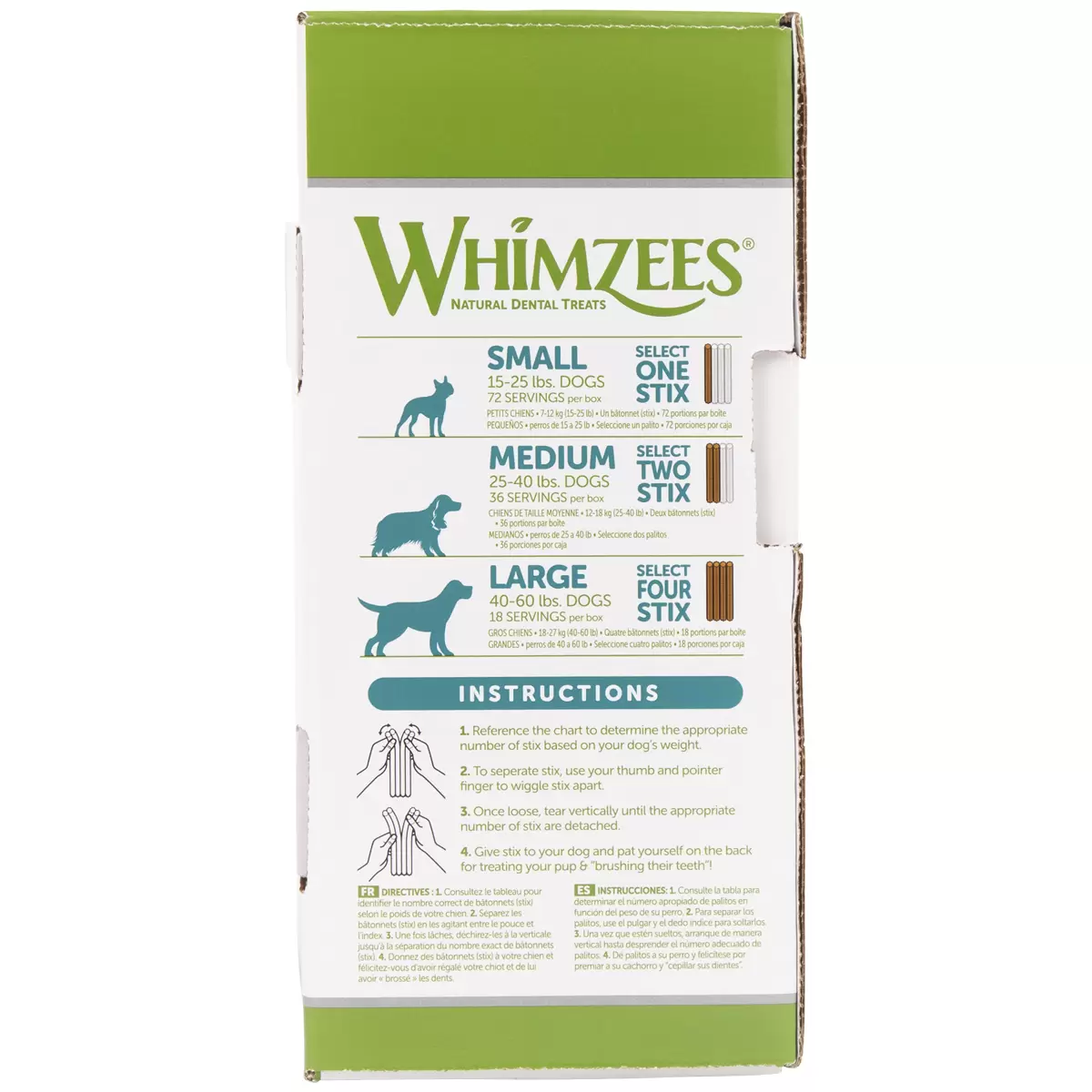 Whimzees Daily Dental Treats 72 Stix