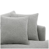 Crown Fabric Sofa Light Grey