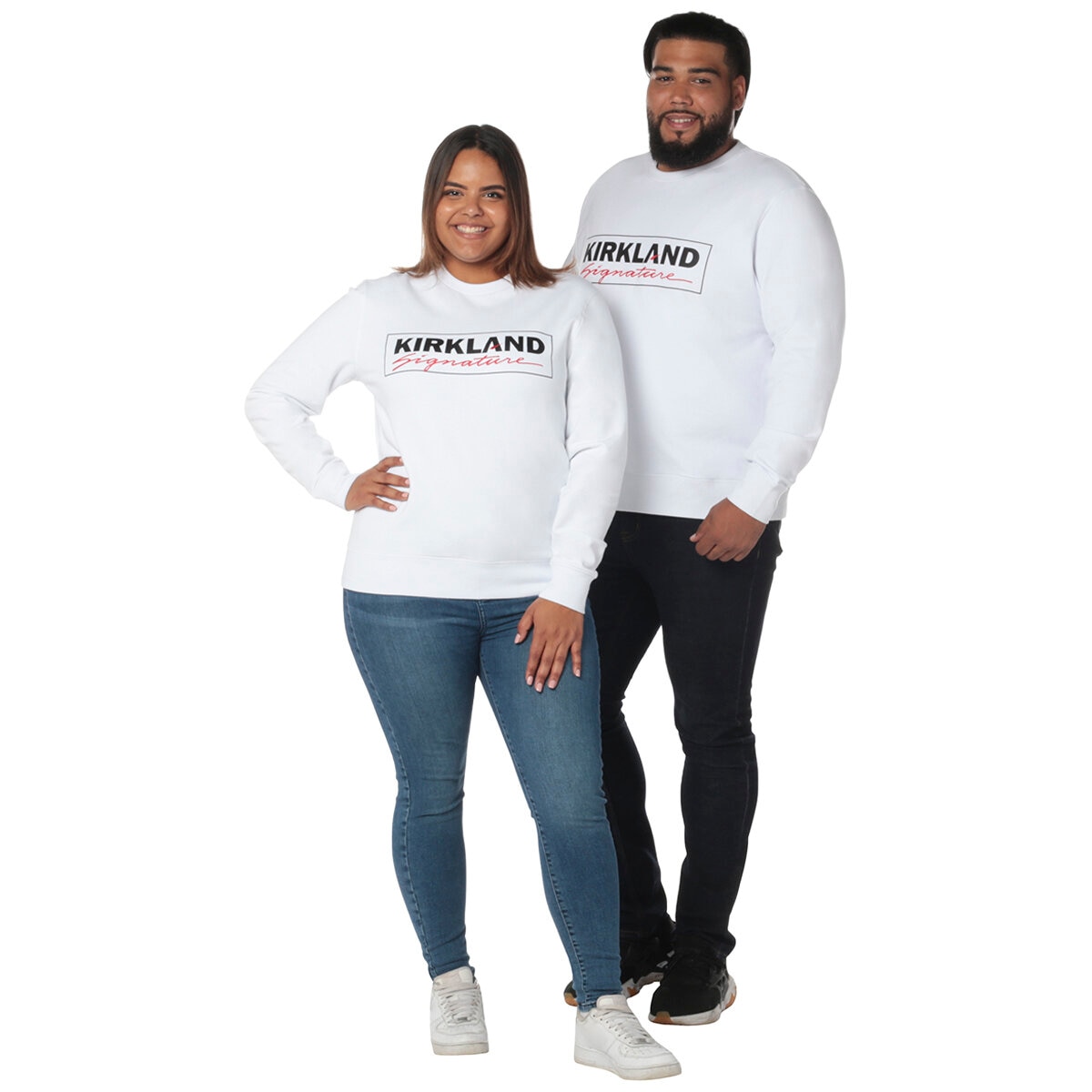 Kirkland Signature Unisex Fleece Crewneck White