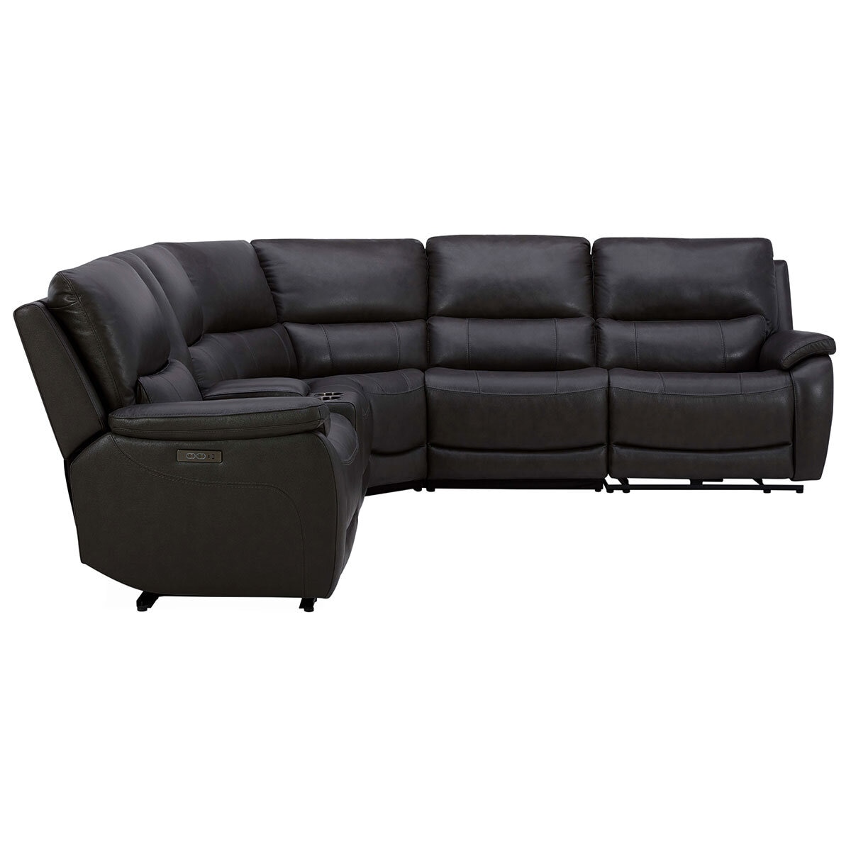 Gilman Creek Leather Power Reclining Sectional With Power Headrests