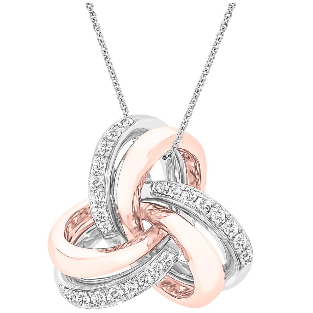 0.15ctw Diamond Circles Pendant (Love Knot)