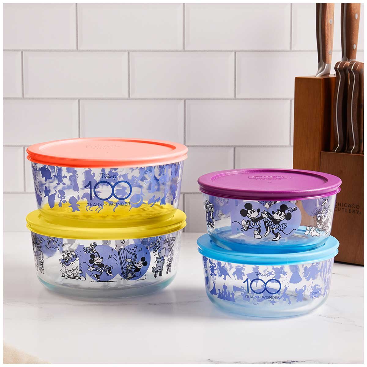 Disney 100 Year Anniversary Pyrex Glass Food Storage Bowl and Lid Set, 8  Pieces for Sale in Riverside, CA - OfferUp