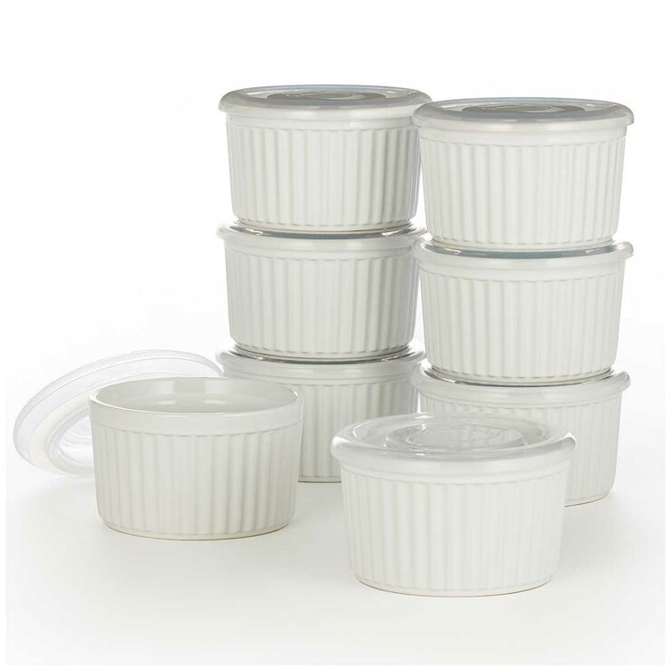 Signature Ramekin Bowls With Lid 8 Piece Set Signature Ramekin Bowls With Lid 8 Piece Set