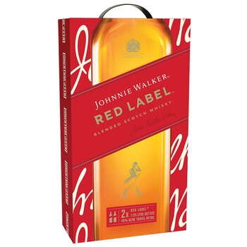 Johnnie Walker Red Label Blended Scotch Whisky Twin Pack 2 x 1.125L